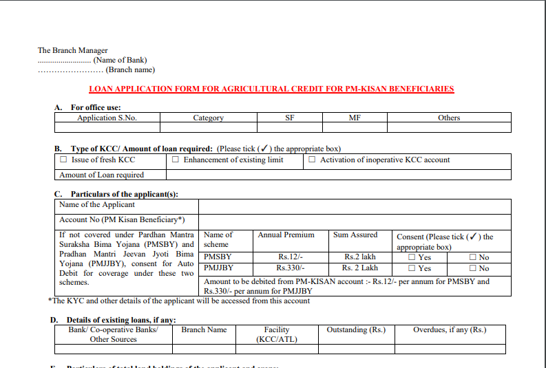 Pashu Kisan Credit Card 2021 Registration Form 