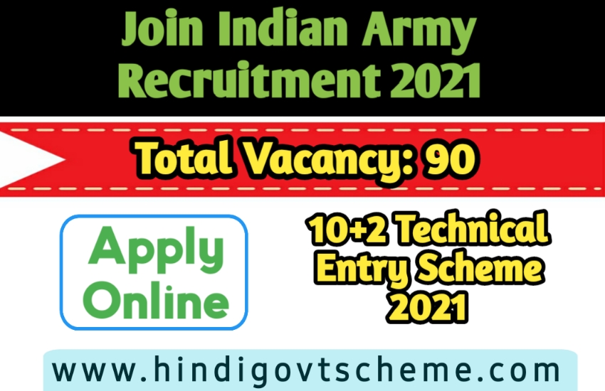 Join Indian Army Recruitment 10+2 Technical Entry Scheme 2021