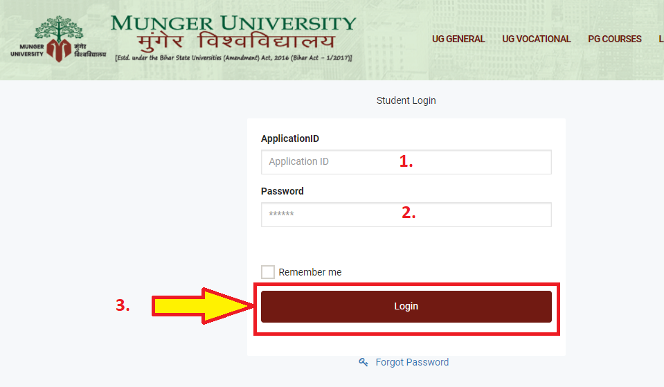 Munger university student login