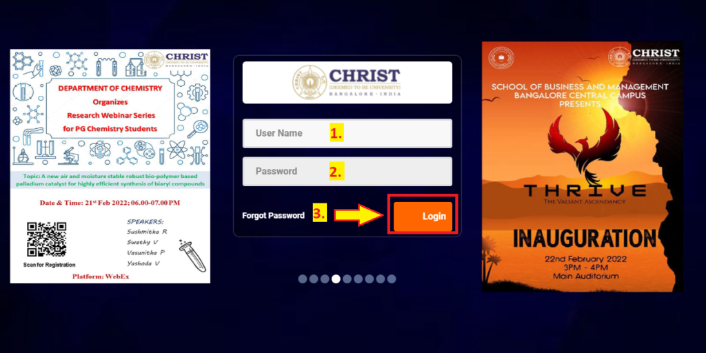 Christ University Student login