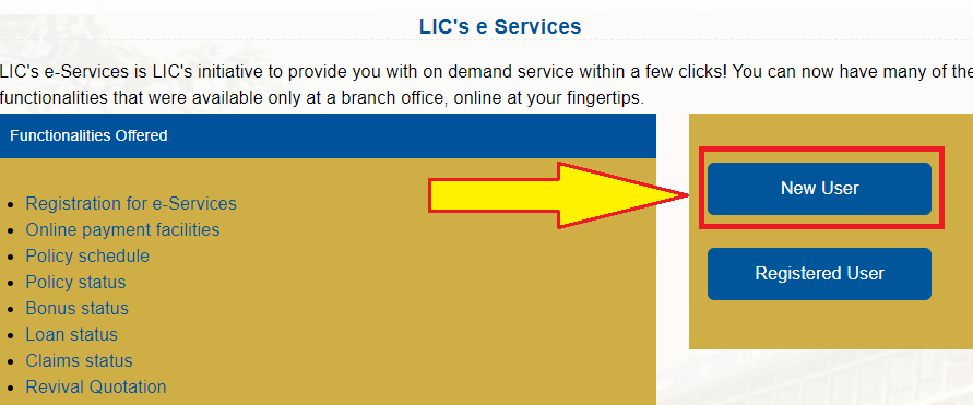 LIC customer portal