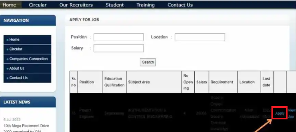 GTU ITAP apply for Job