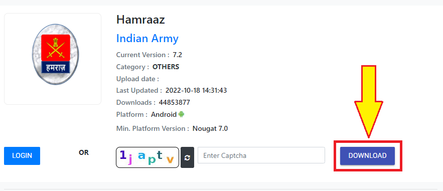 Hamraaz indian army app