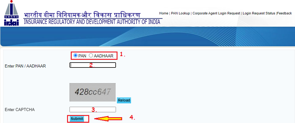IRDA Certificate Download with PAN Number