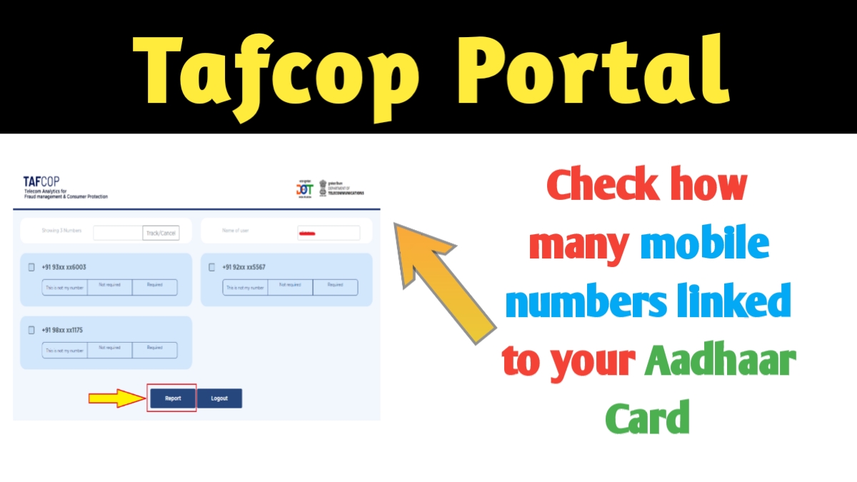 Tafcop portal aadhaar card