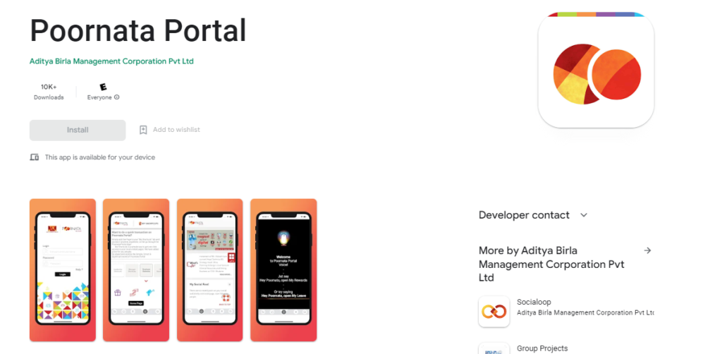 Poornata Portal App Download