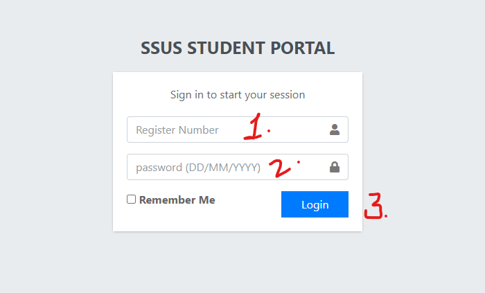 SSUS student portal Login