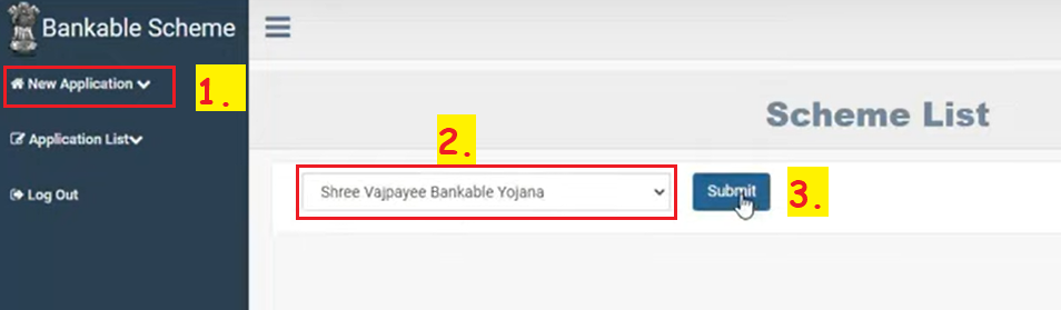 Shri Vajpayee Bankable Yojana Application form